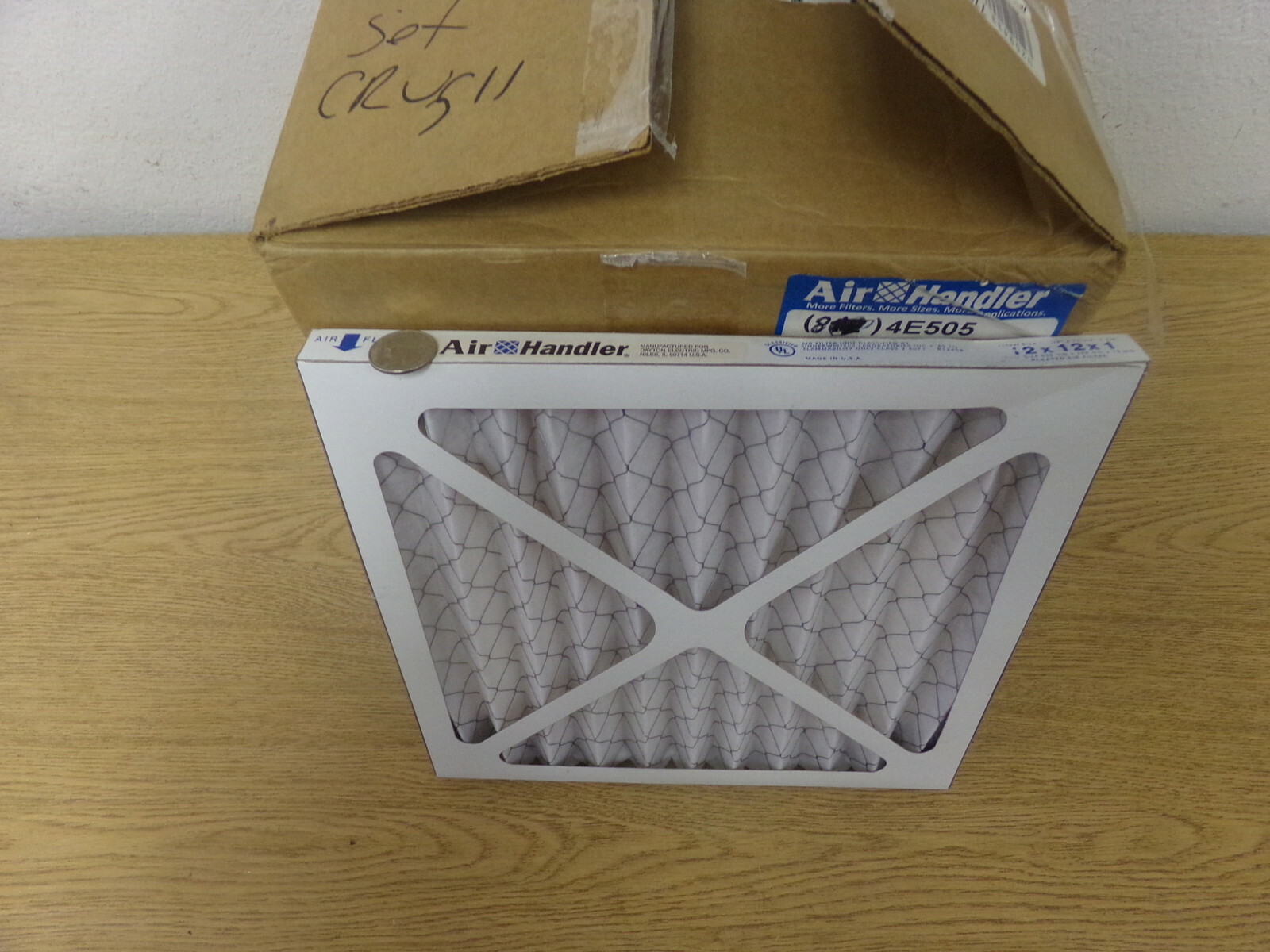 NEW Air Handler 4E505 Standard Capacity Pleated Filter 12x12x1, Lot of 8