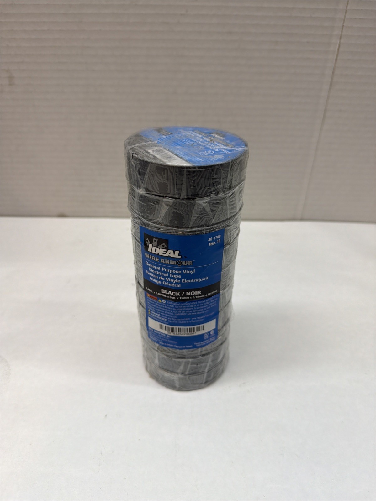 IDEAL Electrical 46-1700 GP Vinyl Tape 3/4 In x 60 Ft, Black 10 Pack