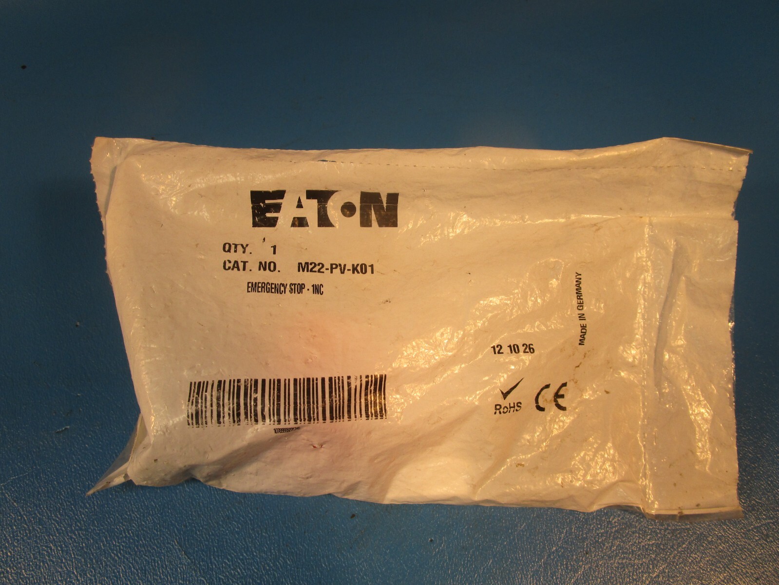 Eaton M22-PV-K01, Emergency Stop Button, RED