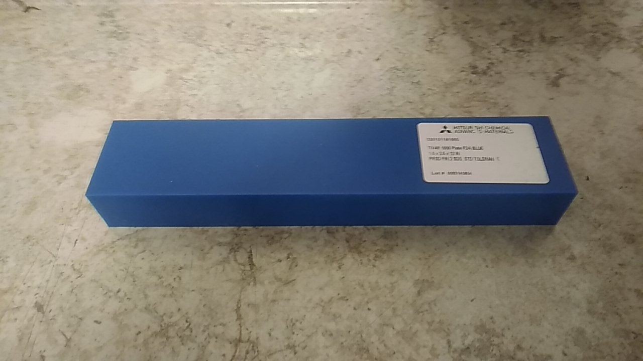 Brand Name 4126N132 30 Pk 2-1/2 In W 12 In L Blue Slippery UHMW Polyethylene Bar