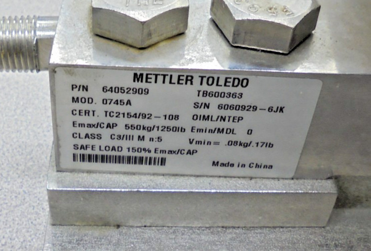 Mettler Toledo PTHN 1800 64052909 095802301-1 Flexmount Scale Weigh Module Load