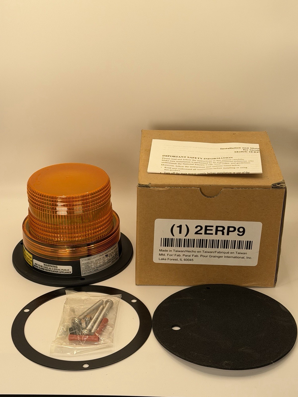 Zoro Select 2ERP9 Warning Light, Strobe, Amber, 12 to 80VDC