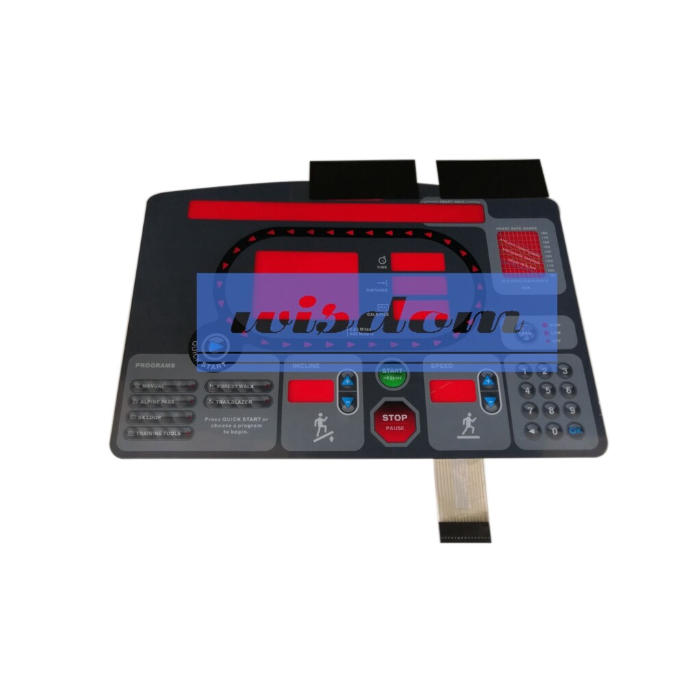 Keypad STAR TRAC 7532 7632 7600 Treadmill Button Panel Control Membrane Switch