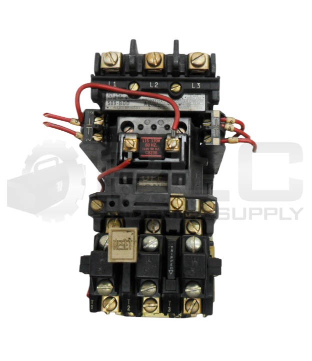 ALLEN BRADLEY 509-BOD /A CONTACTOR W/ CB236 W/ 592-BOW16 /A W/ (2) 595-A /B
