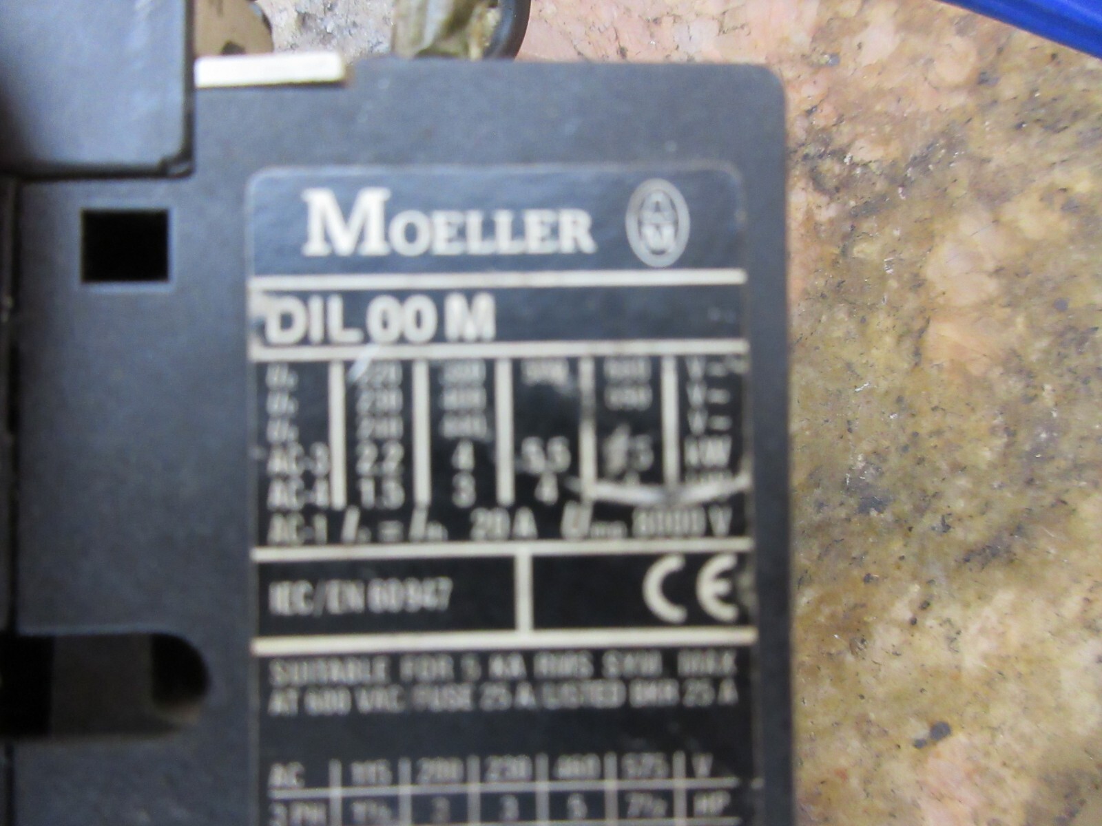 1994 CHARMILLES ROBOFIL 300/310 WIRE EDM MOELLER DIL00M CONTACTOR