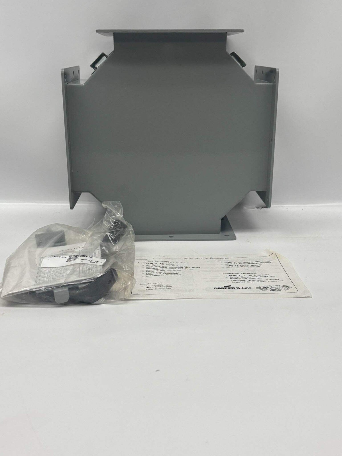 B-Line 66-12LC 6×6 NEMA 12 Lay-In Wireway Closure Plate
