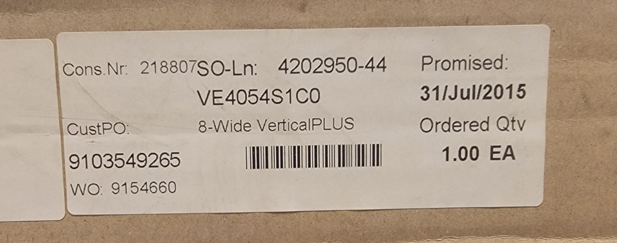 New Open Box Emerson KJ4003X1-BA1 8-W VerticalPLUS I/O Carrier Left