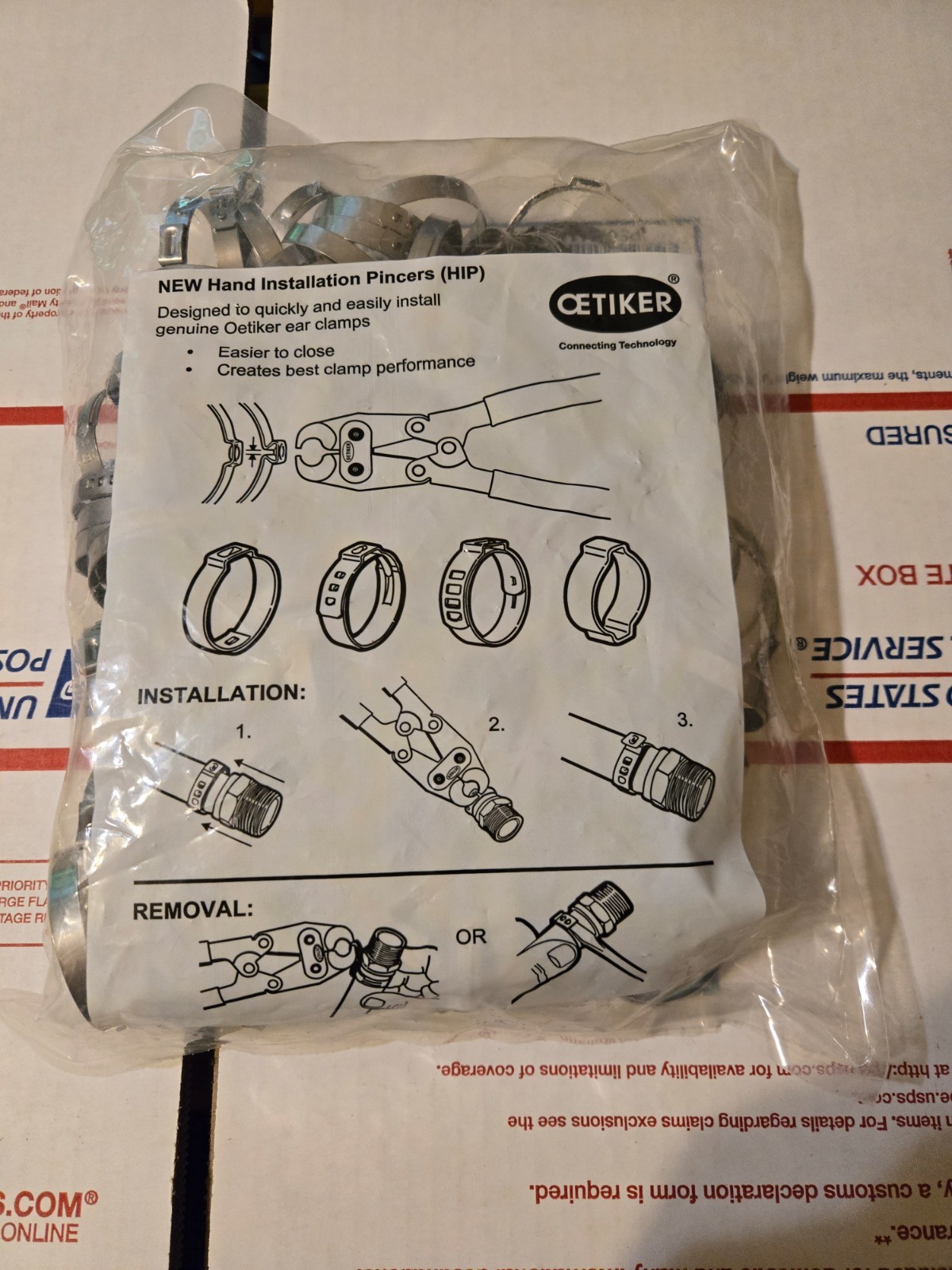 Oetiker 16703640 Stepless One Ear Clamp 40.8mm (Closed) – 44mm (Open) (100 Pack)