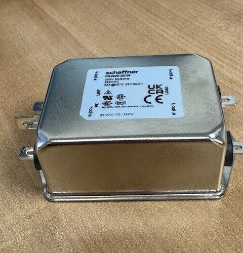 FN2020-20-06 Schaffner 20 A; 250 Vac Chassis Mount Filter