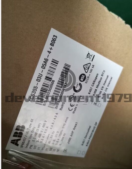 1PCS NEW ABB inverter ACS355-03U-05A6-4+B063