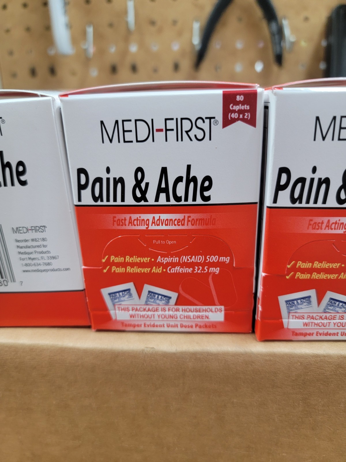 MEDI-FIRST 882180 Pain/Ache,500mg,5 Boxes, PK400. Exp 3/25, Great For Hangovers