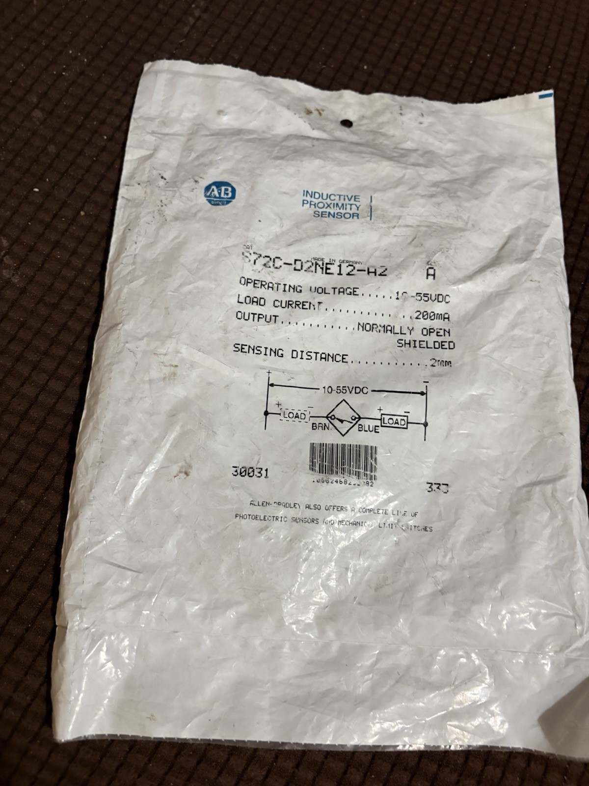 NEW NIP Allen Bradley AB 872C-D2NE12-A2 Inductive Proximity Sensor Business