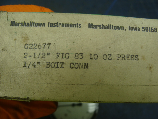 MARSHALLTOWN G22677 PRESSURE GAUGE 2-1/2″ FACE 0-10 Oz/SI 1/4″ NPT