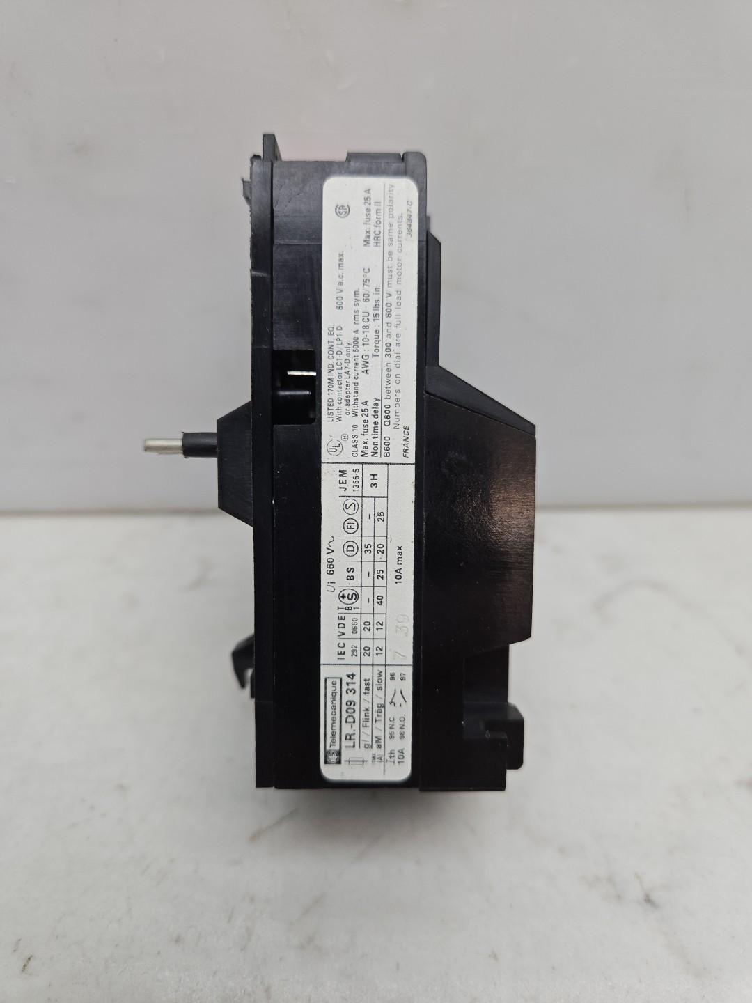 Telemecanique LR1-D09 314 Overload Relay 7-10A 690V 3-Pole LRD09314
