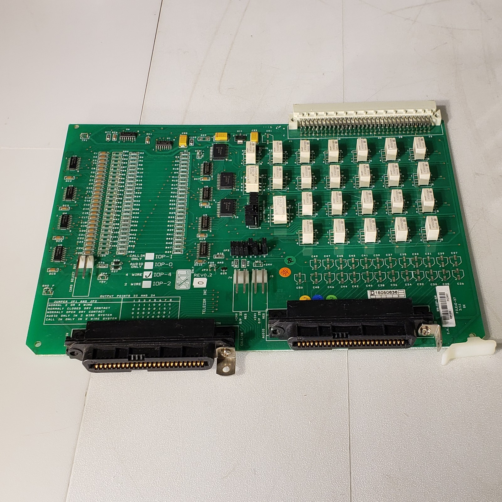 Telecor IOP-4 Rev 0.2 4 Wire File E-37 Plug In Module Control Board