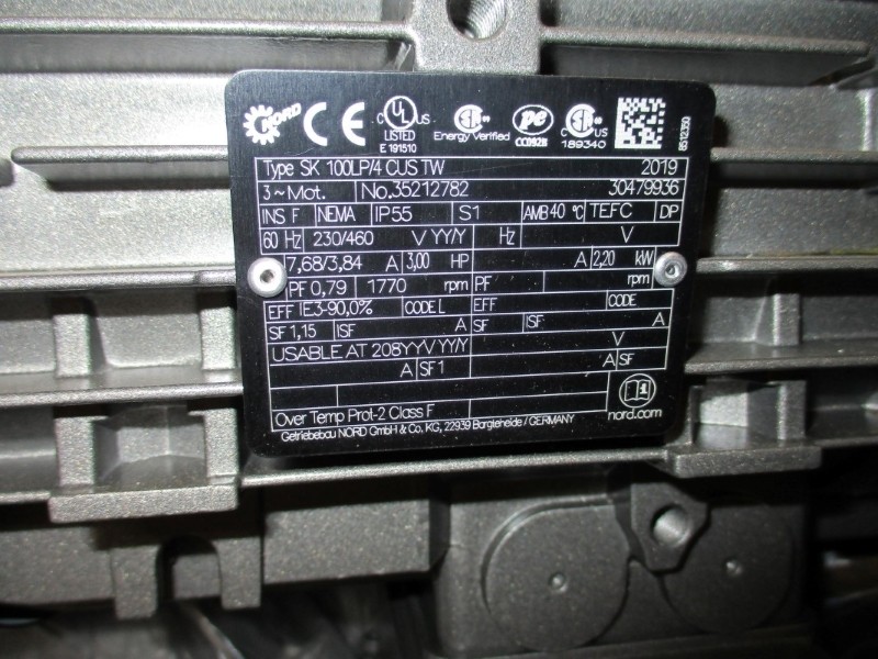 NORD DRIVE SYSTEMS 9032.1SCP-100LP/4CUS W/ SK100LP/4CUSTW 230/460V 7.68/3.84A