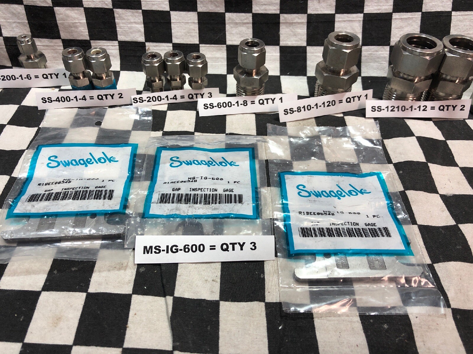 Swagelok MS-IG-600 SS-810-6 SS-810-9 SS-1210-1-12 SS-810-1-120 SS-600-1-8 SS-200
