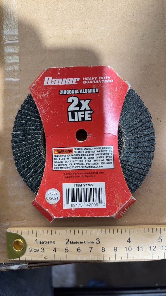 Bauer 4.5-inch Zirconia Alumina Flap Disc