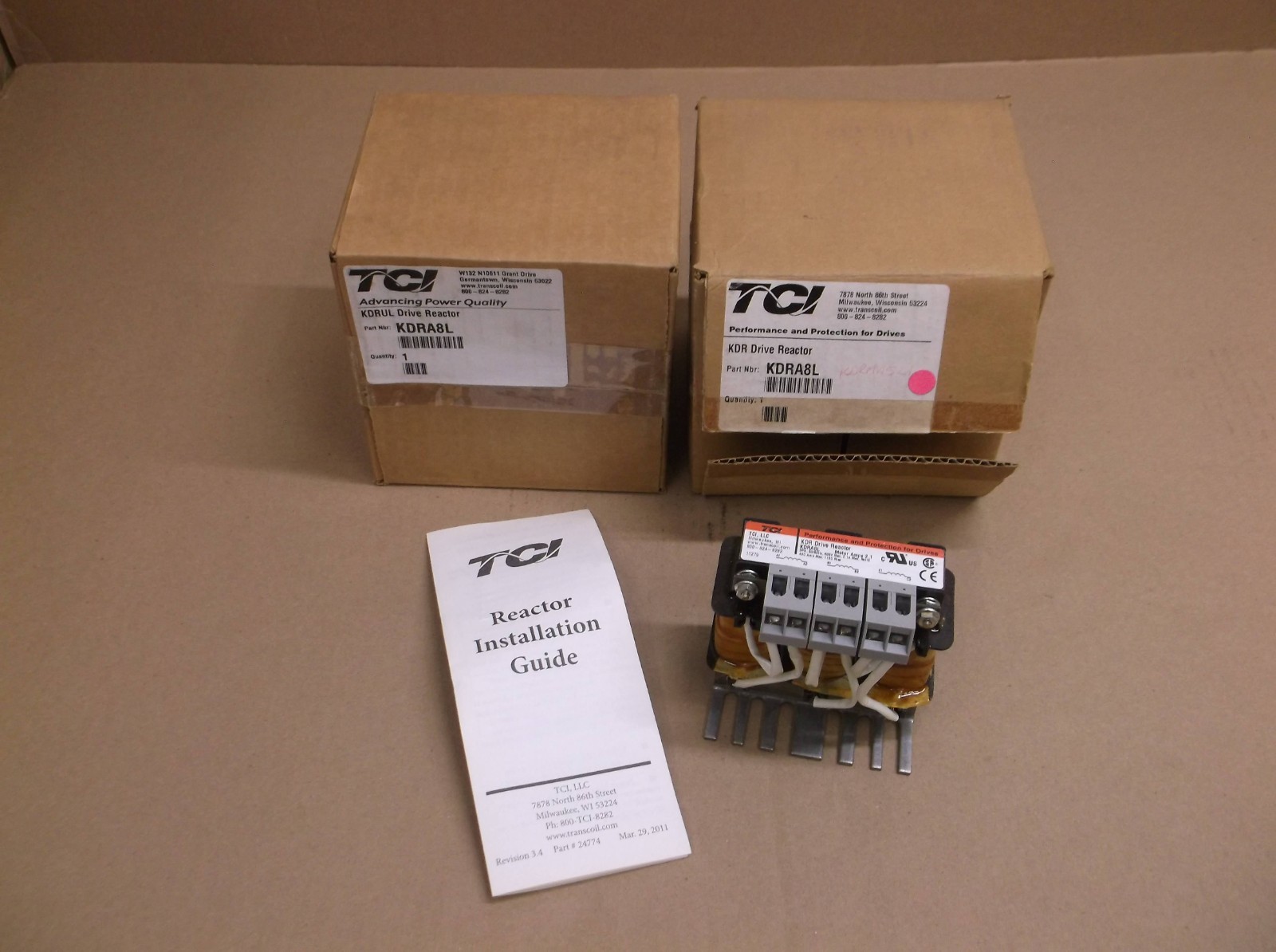 KDRA8L TCI NEW In Box Drive Line Reactor 3 Phase, 2.1A, 480V @ 1HP