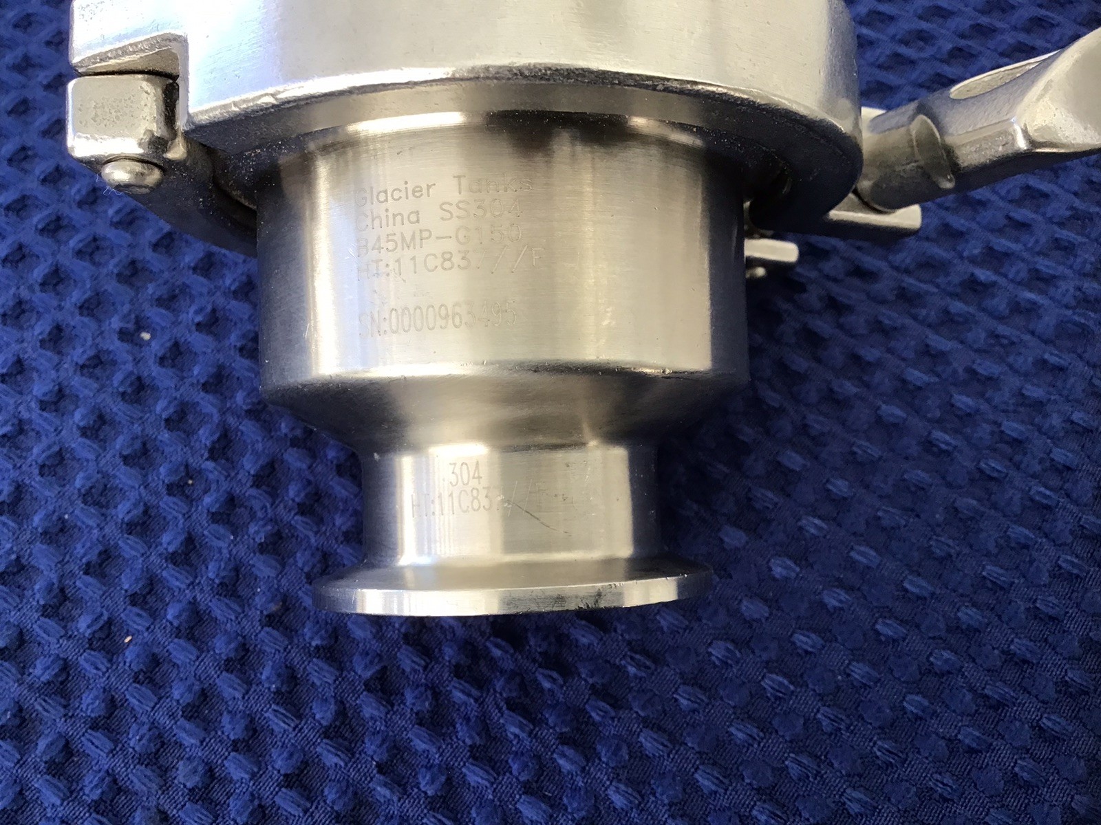 Glacier Tanks G45-MP-G150 1.5 Inch Tri Clamp Check Valve SS104 Stainless