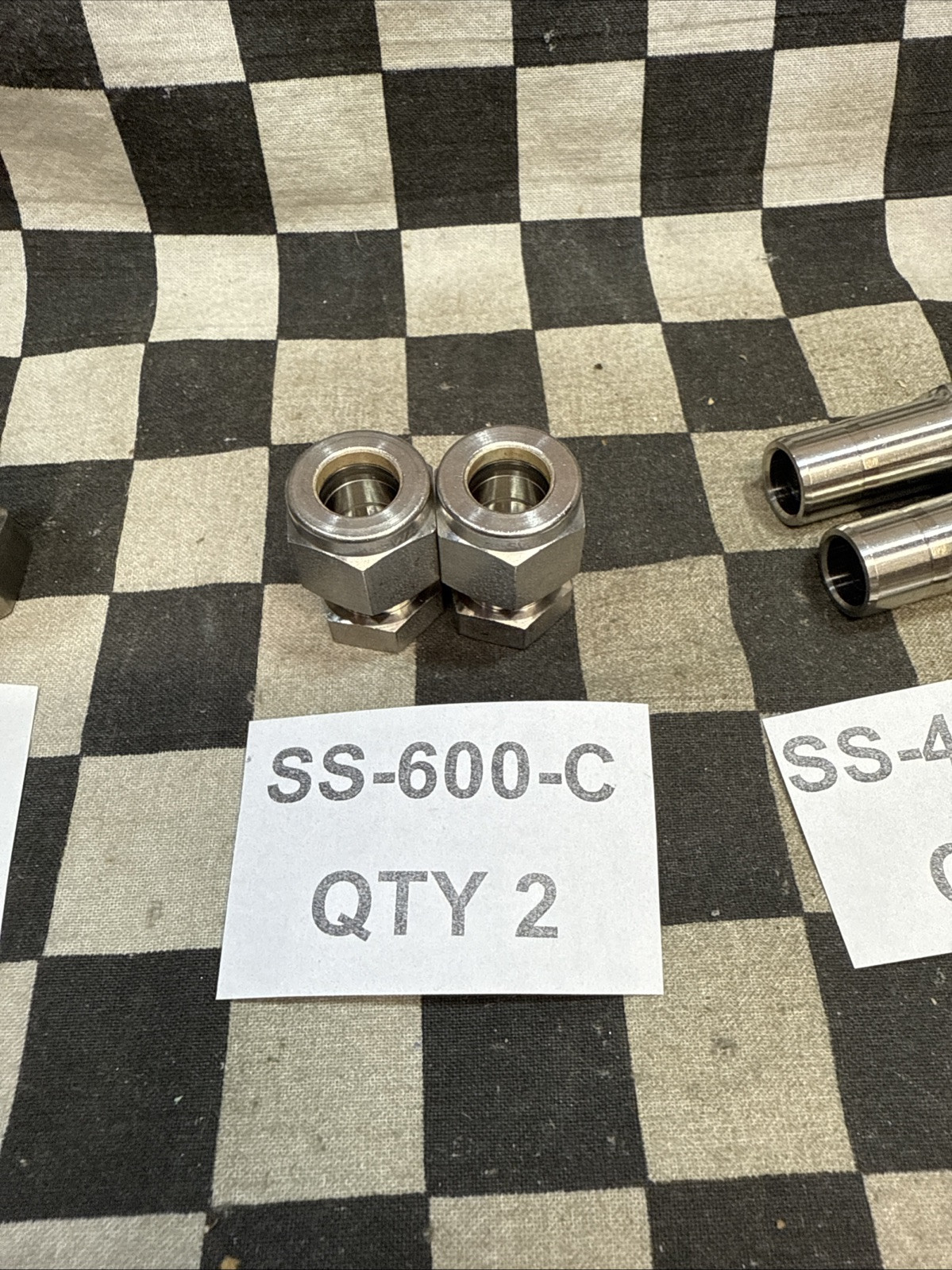 SWAGELOK SS-400-R-6, SS-400-R-8, SS-600-C, SS-810-C, LOT OF 8, SHIPSAMEDAY