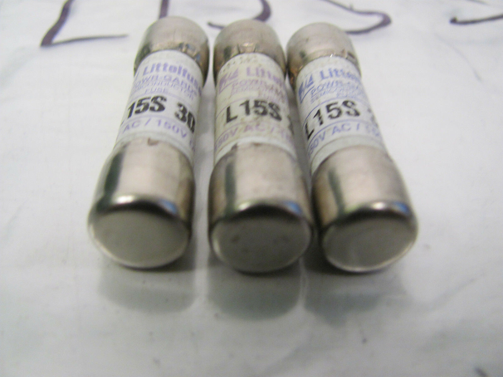 LOT OF 3 LITTELFUSE SEMICONDUCTOR FUSES L15S-30 150V 30A