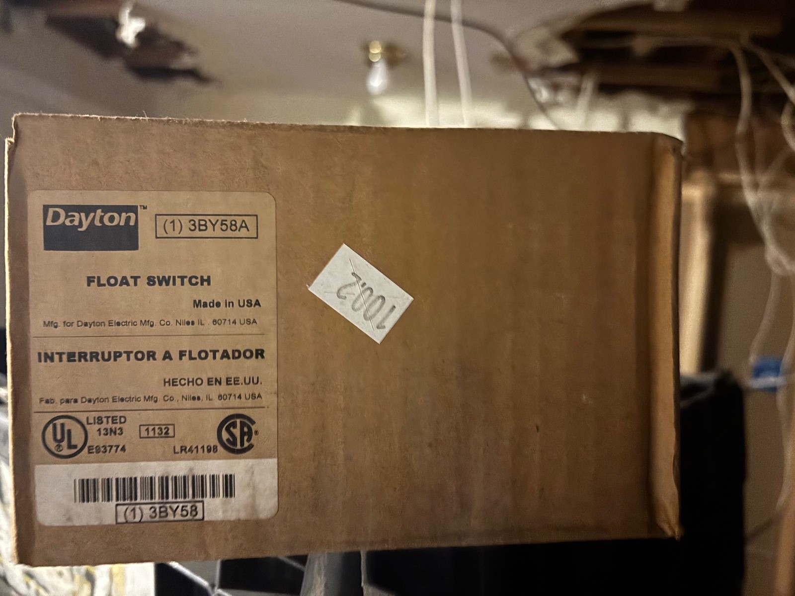NEW Dayton Float Switch 10ft 115V 3BY58