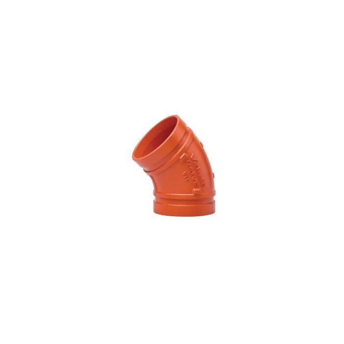 Victaulic Firelock Style 11 8″ Grooved 45° Ductile Iron Elbow