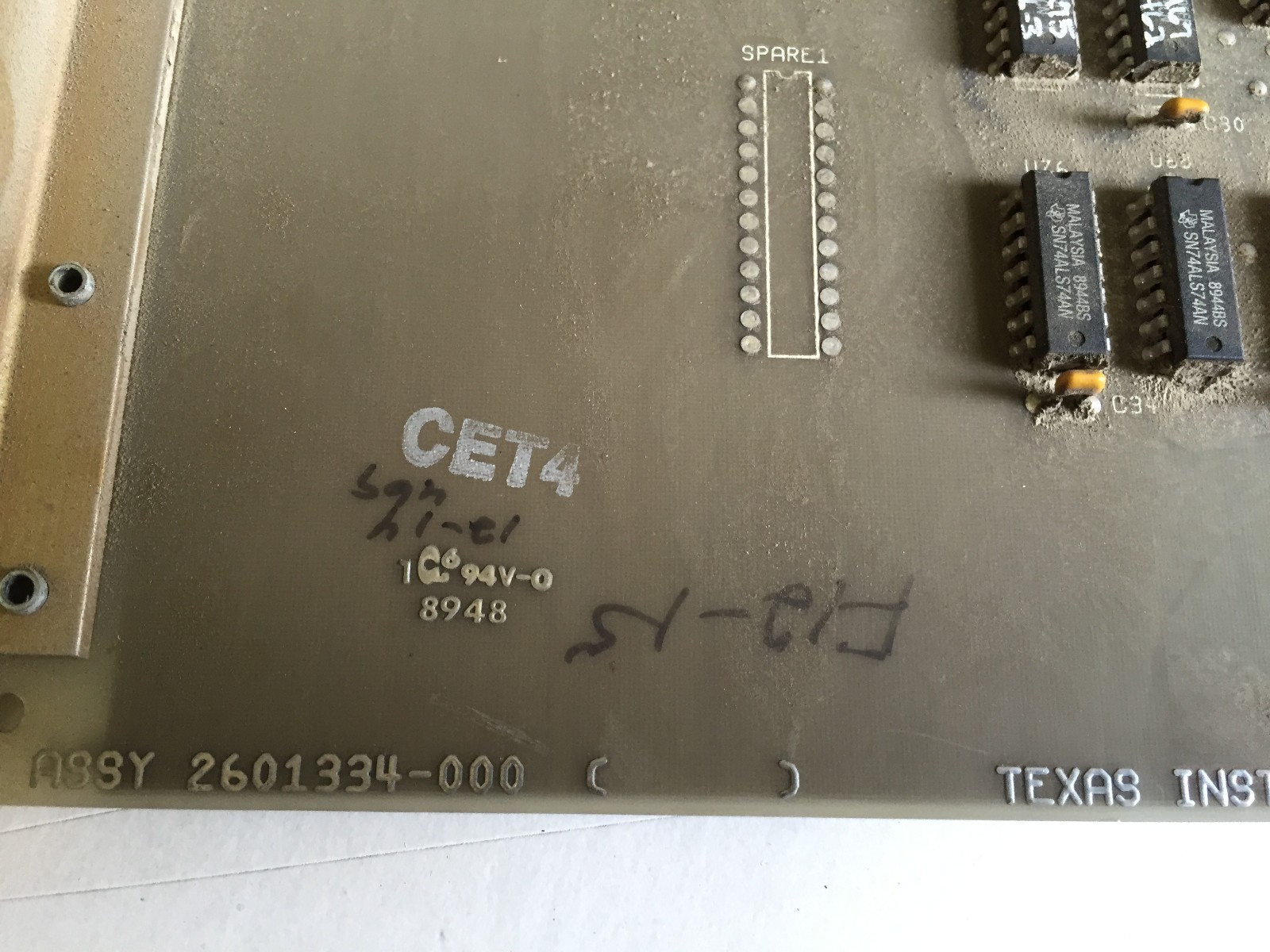 SIEMENS 560-2130,TEXAS 2601334-000,SCHEM 2601332,64K MEM GOOD CARD,5602130,BI